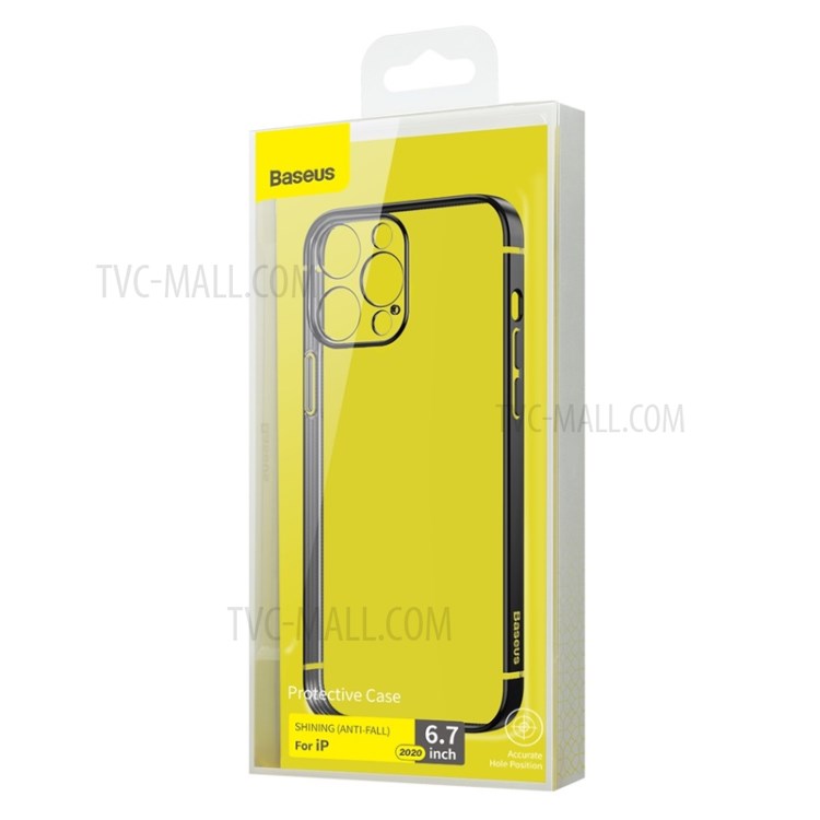 BASEUS Anti-fall Plating TPU Case for iPhone 12 Pro Max 6.7 inch - Black-14