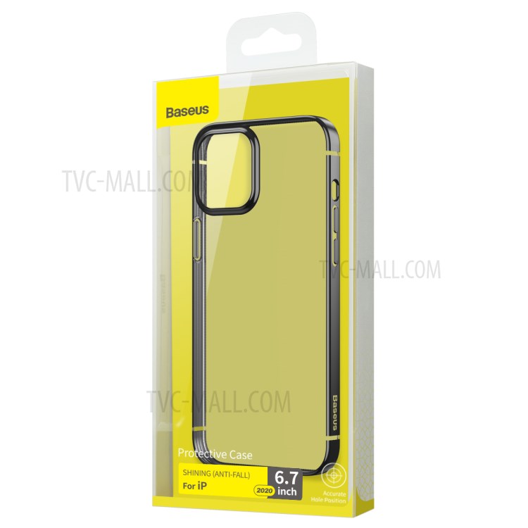BASEUS Anti-fall Plating TPU Case for iPhone 12 Pro Max 6.7 inch - Black-16