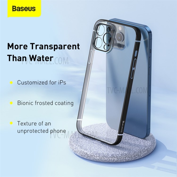 BASEUS Anti-fall Plating TPU Case for iPhone 12 Pro Max 6.7 inch - Black-3