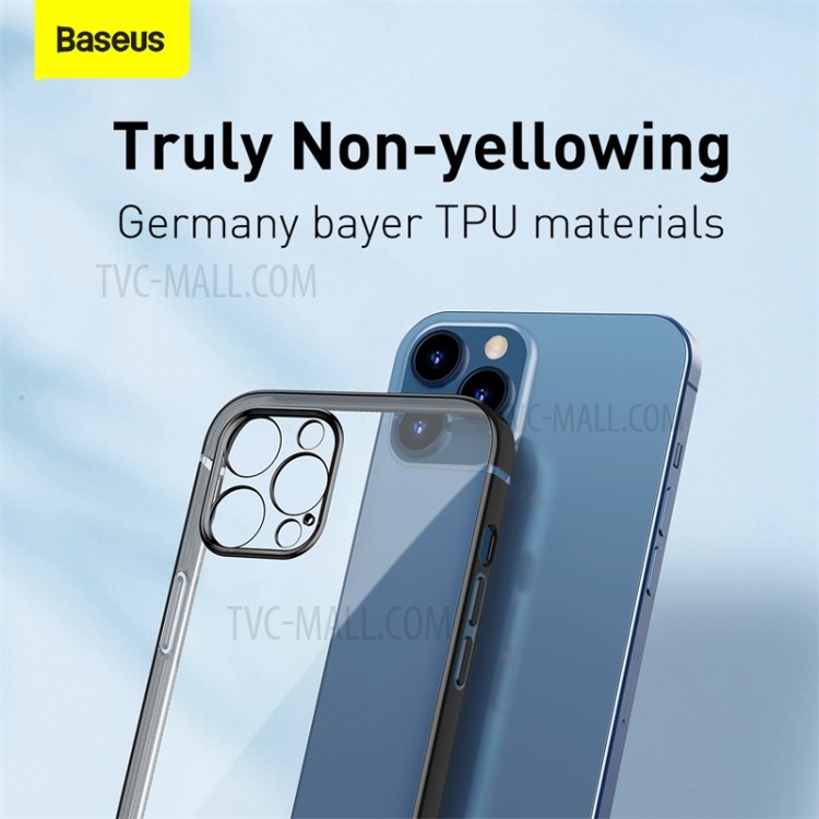 BASEUS Anti-fall Plating TPU Case for iPhone 12 Pro Max 6.7 inch - Black-5