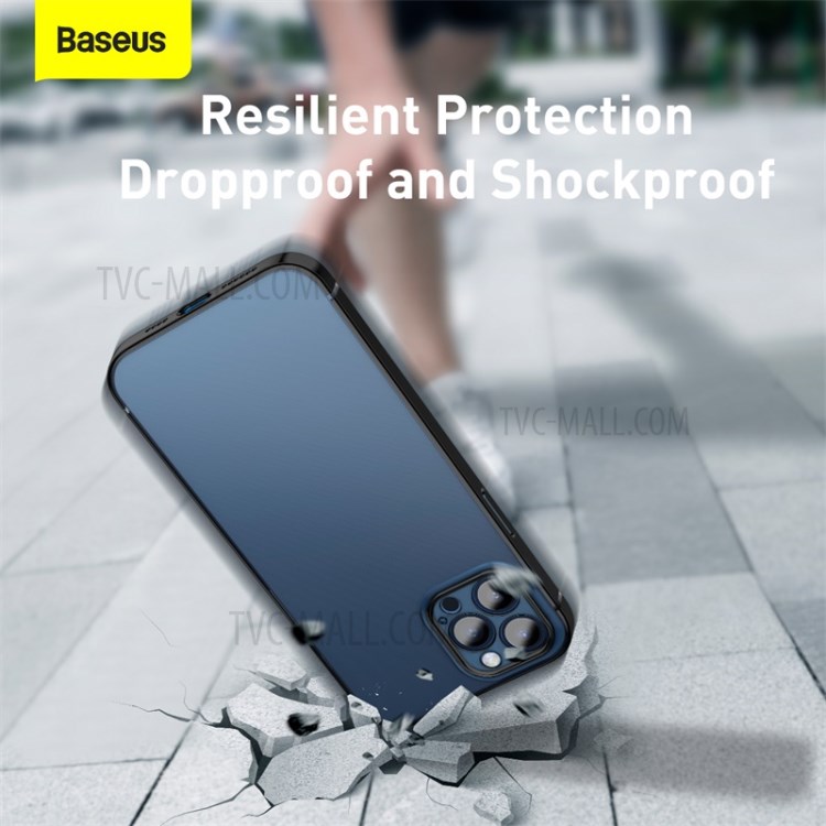 BASEUS Anti-fall Plating TPU Case for iPhone 12 Pro Max 6.7 inch - Black-6