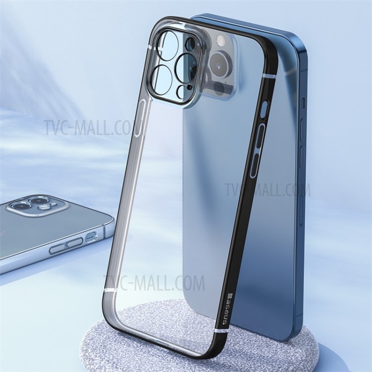 BASEUS Anti-fall Plating TPU Case for iPhone 12 Pro Max 6.7 inch - Black-8
