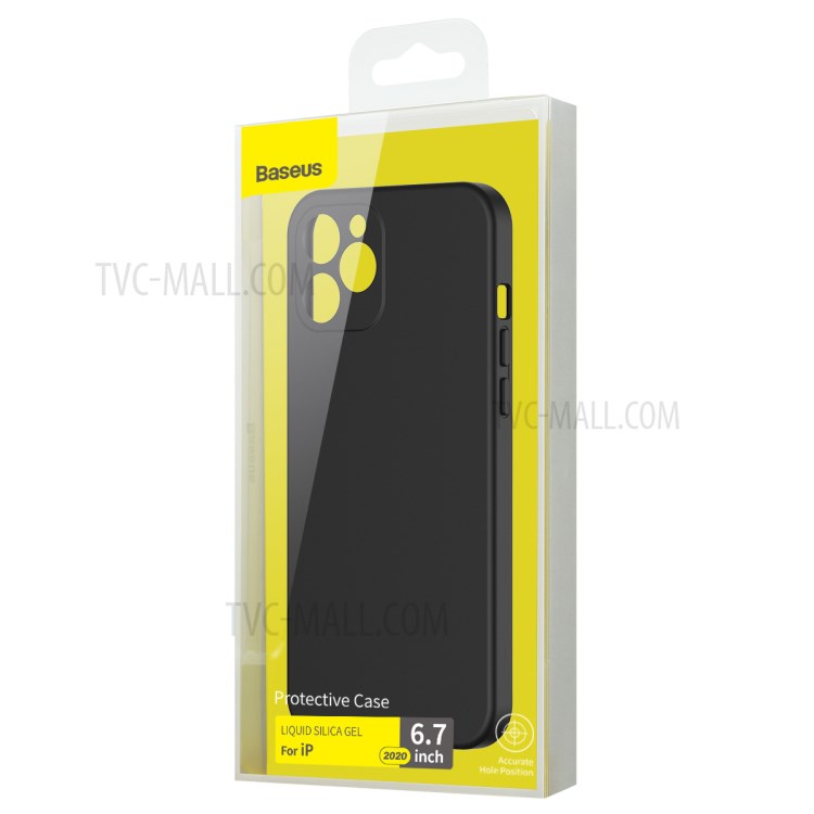 BASEUS CW-YMS Liquid Silicone Phone Shell for iPhone 12 Pro Max 6.7 inch - Black-12