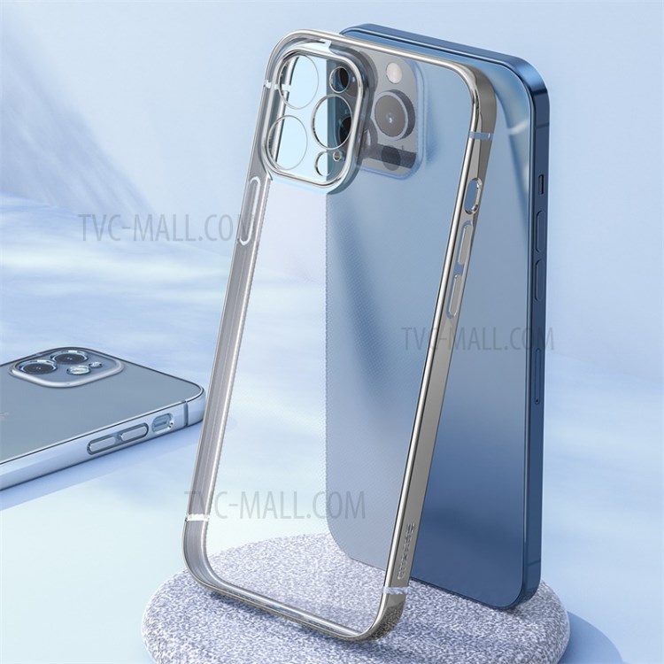 BASEUS Anti-fall Plating TPU Case Shell for iPhone 12 Pro 6.1 inch - Grey-12