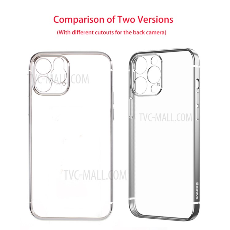 BASEUS Anti-fall Plating TPU Case Shell for iPhone 12 Pro 6.1 inch - Grey-8