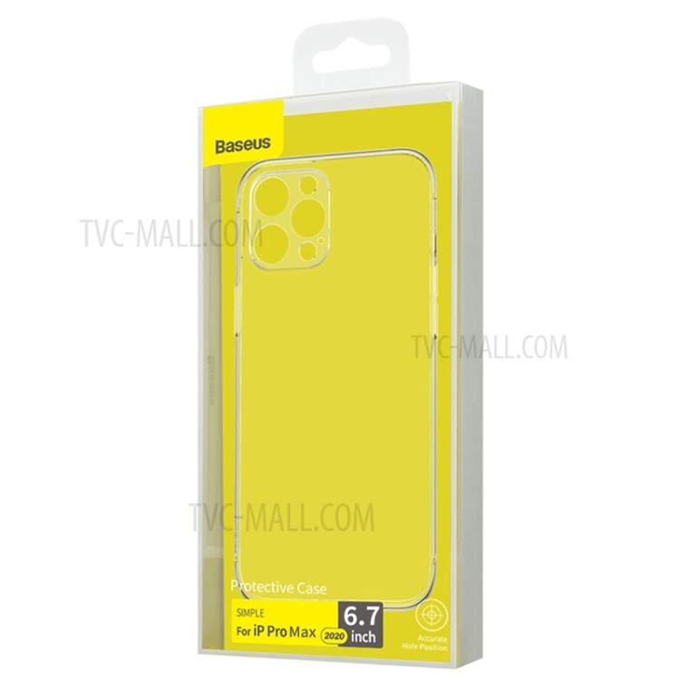 BASEUS Simple Case Clear TPU Cover for iPhone 12 Pro Max 6.7 inch - Transparent-12