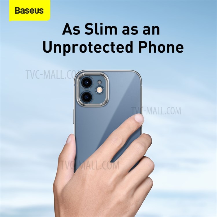 BASEUS Anti-fall Plating TPU Case Cover for iPhone 12 5.4 inch - Grey-4