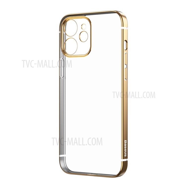 BASEUS Anti-fall Plating TPU Case Cover for iPhone 12 mini - Gold-1