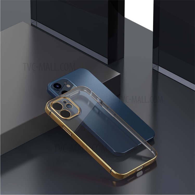 BASEUS Anti-fall Plating TPU Case Cover for iPhone 12 mini - Gold-10