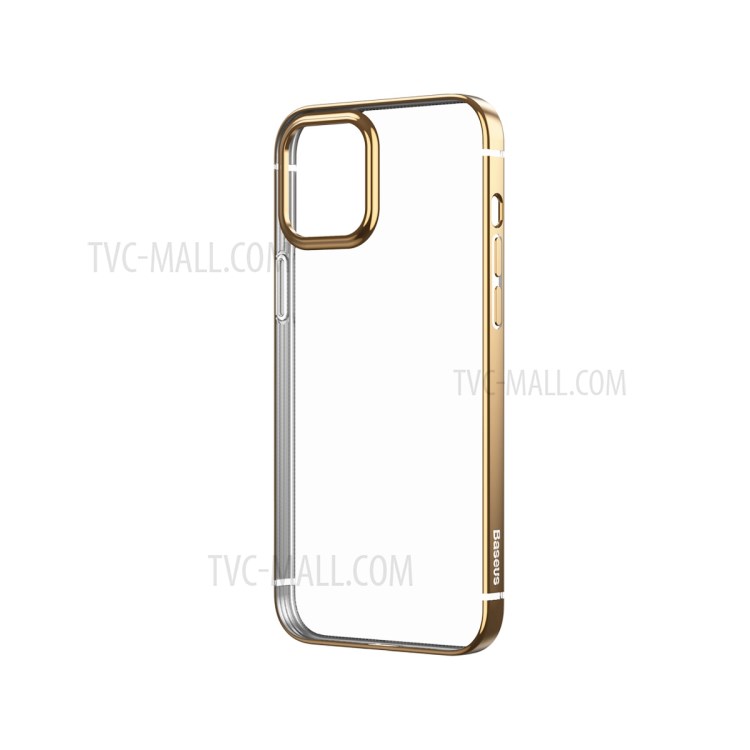 BASEUS Anti-fall Plating TPU Case Cover for iPhone 12 mini - Gold-15