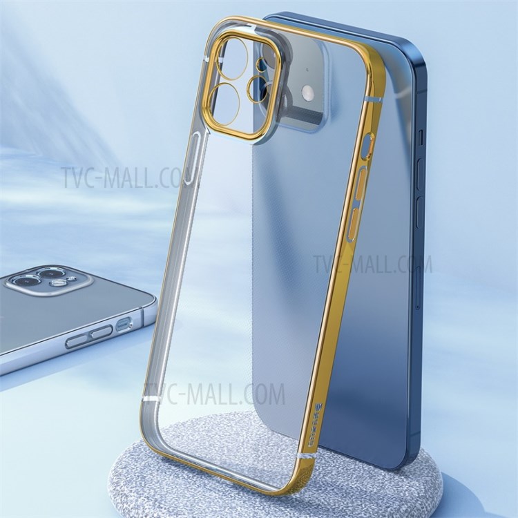 BASEUS Anti-fall Plating TPU Case Cover for iPhone 12 mini - Gold-8