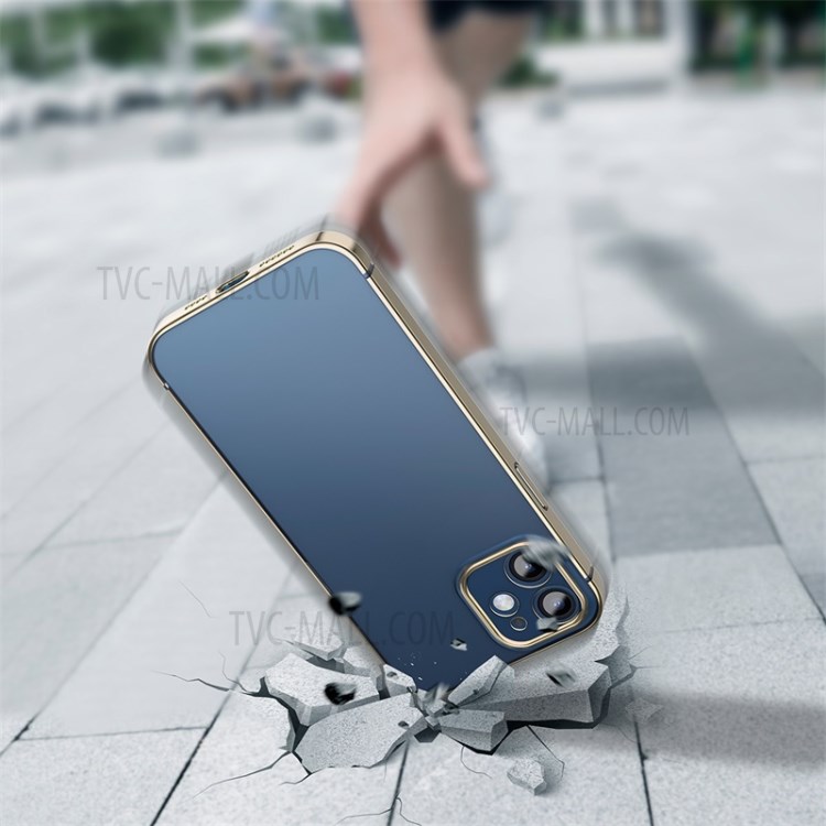 BASEUS Anti-fall Plating TPU Case Cover for iPhone 12 mini - Gold-9