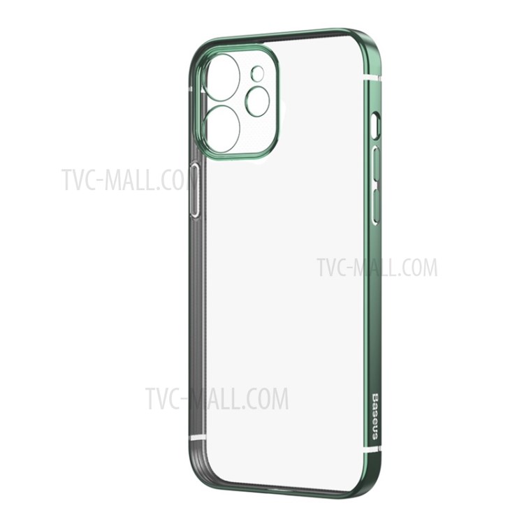 BASEUS Anti-fall Plating TPU Case Cover for iPhone 12 mini - Green-1