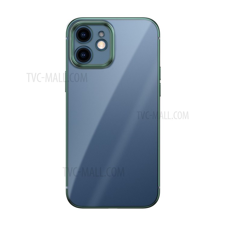 BASEUS Anti-fall Plating TPU Case Cover for iPhone 12 mini - Green-11