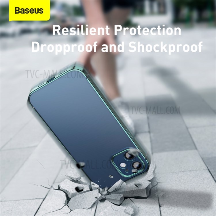 BASEUS Anti-fall Plating TPU Case Cover for iPhone 12 mini - Green-6