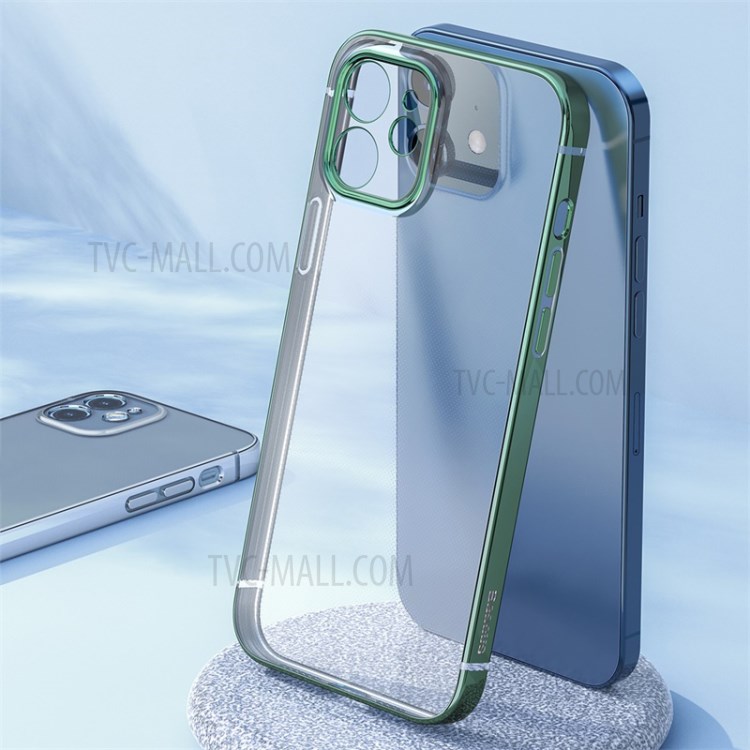 BASEUS Anti-fall Plating TPU Case Cover for iPhone 12 mini - Green-8