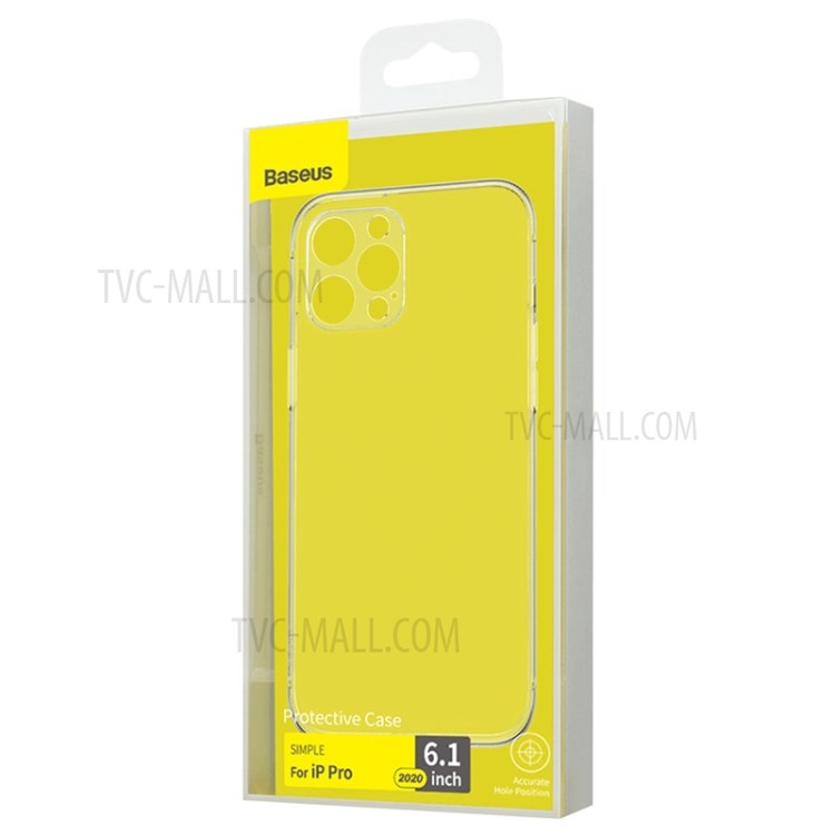 BASEUS Simple Case Clear TPU Phone Cover for iPhone 12 Pro 6.1 inch - Transparent-12