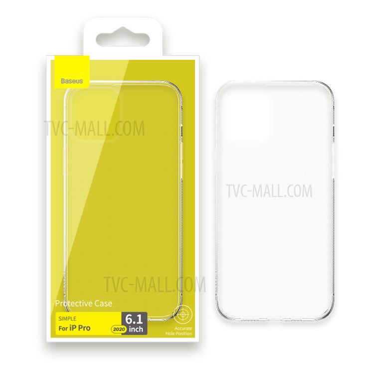 BASEUS Simple Case Clear TPU Phone Cover for iPhone 12 Pro 6.1 inch - Transparent-15