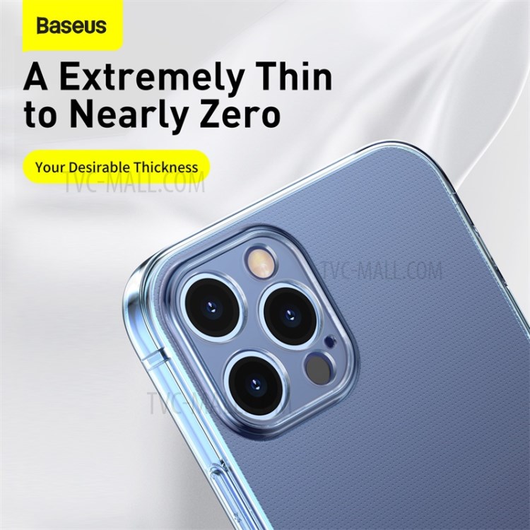 BASEUS Simple Case Clear TPU Phone Cover for iPhone 12 Pro 6.1 inch - Transparent-3