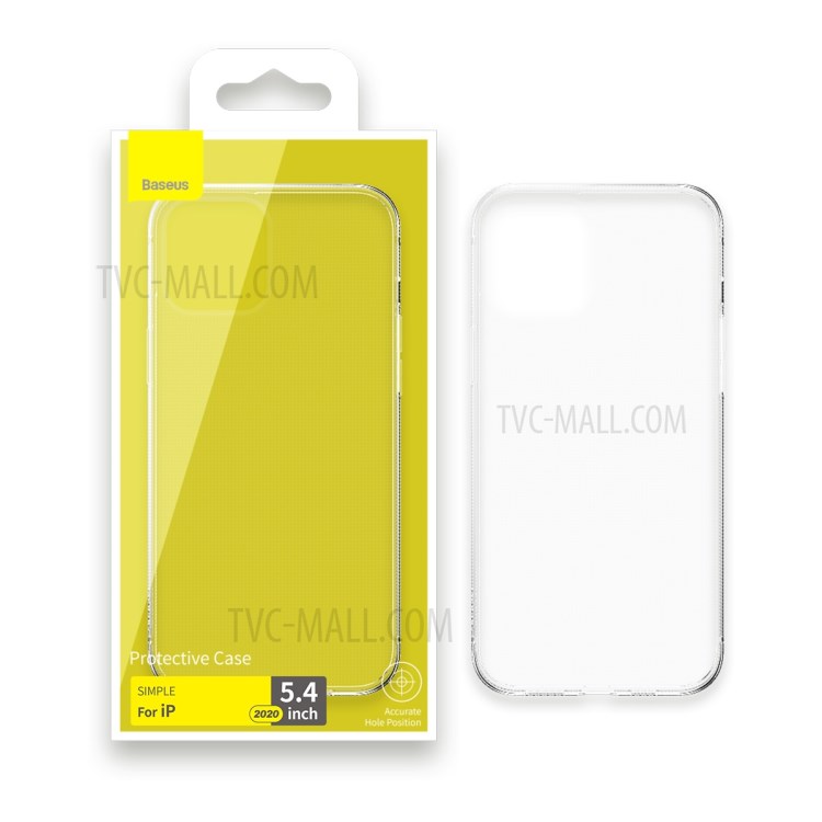 BASEUS Simple Case Clear TPU Cell Phone Cover for iPhone 12 5.4 inch - Transparent-16