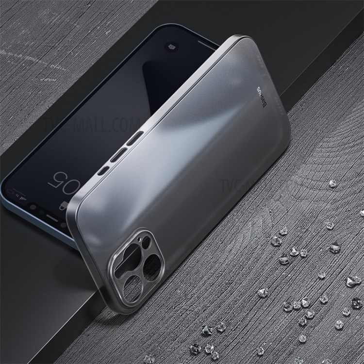 BASEUS Wing Series Ultra-thin Matte PP Shell Case for iPhone 12 Max 6.1 inch - Transparent Black-10