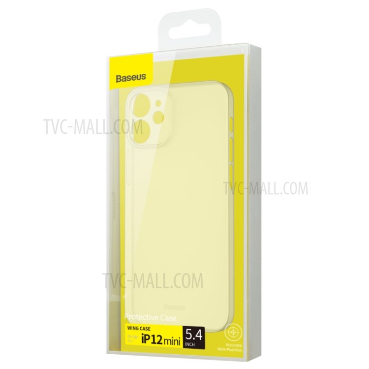 BASEUS Wing Series Ultra-thin Matte PP Phone Case for iPhone 12 mini - White-13