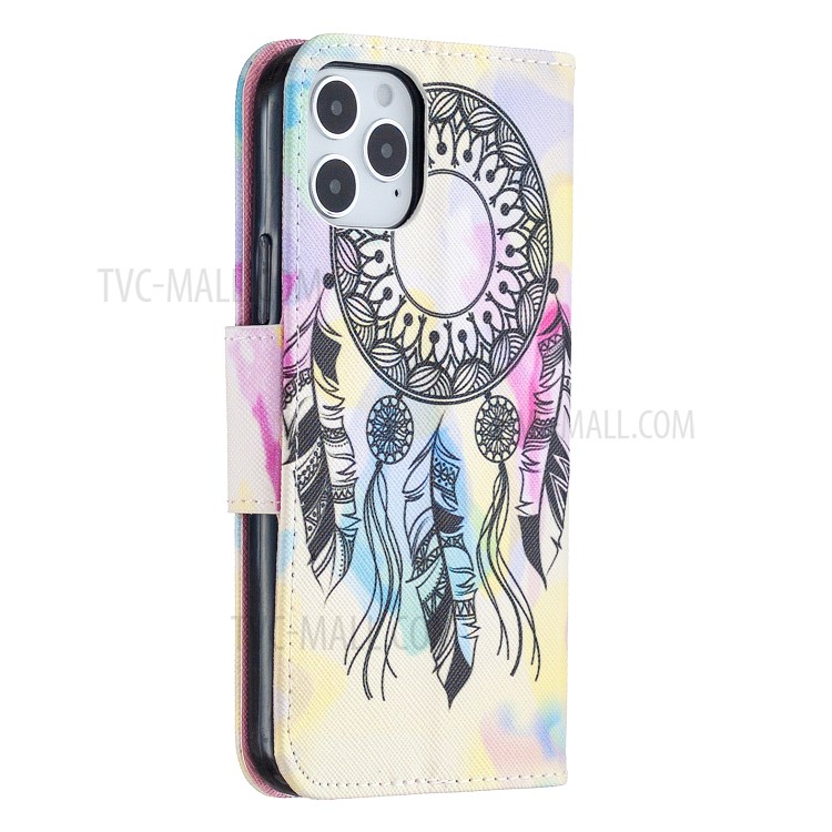 Pattern Printing Leather Wallet Shell for iPhone 12 Pro/12 - Dream Catcher-3