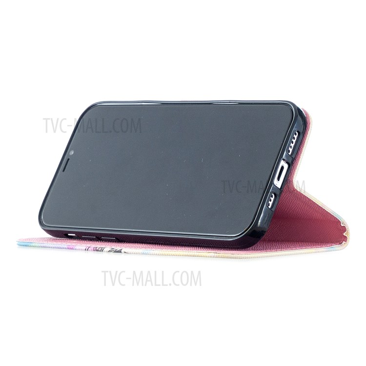 Pattern Printing Leather Wallet Shell for iPhone 12 Pro/12 - Dream Catcher-6