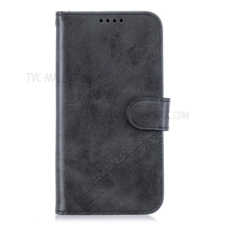 Leather Wallet Mobile Phone Case Cover with Strap for iPhone 12 5.4 inch - Black-4