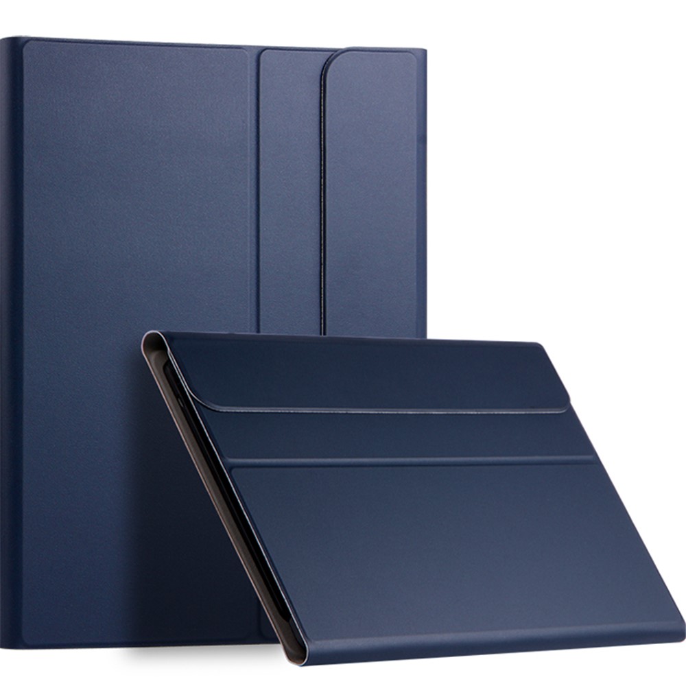 Bluetooth Keyboard Leather Stand Cover for iPad Pro 12.9-inch (2020) - Blue