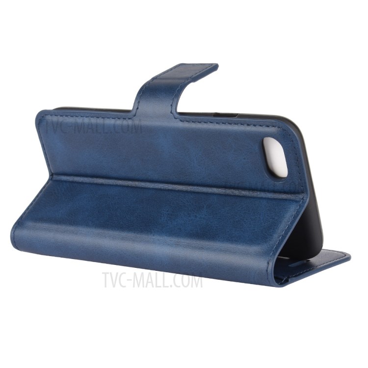 Wallet Leather Stand Case Protective Flip Shell for iPhone 8/7/SE (2nd Generation) - Blue-6