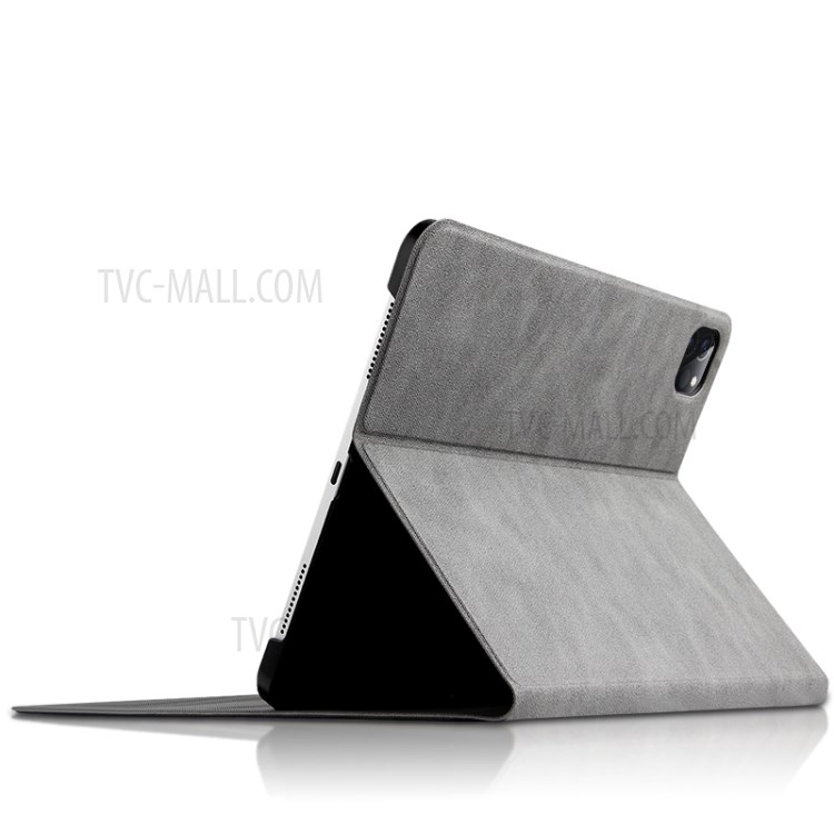 Bluetooth Keyboard Leather Stand Shell for iPad Pro 11-inch (2020) - Grey-20