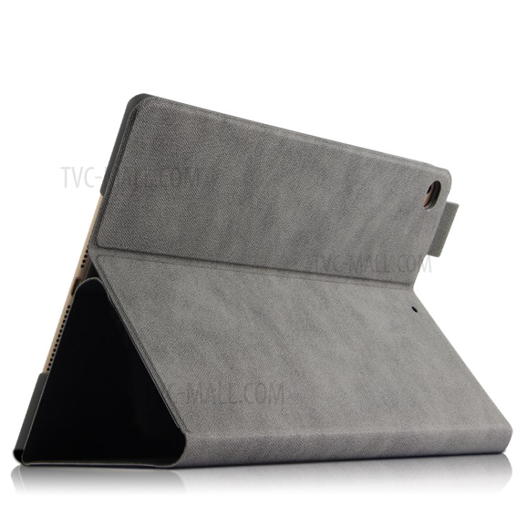 Bluetooth Keyboard Leather Stand Shell Case for iPad 9.7-inch (2018) - Grey / Black-20