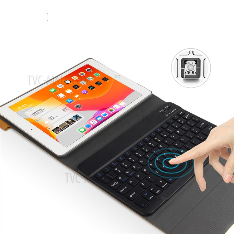 Detachable 2 in 1 Bluetooth Keyboard Tablet Cover for iPad mini (2019) 7.9 inch/iPad mini 4 - Brown/Black Keyboard-7