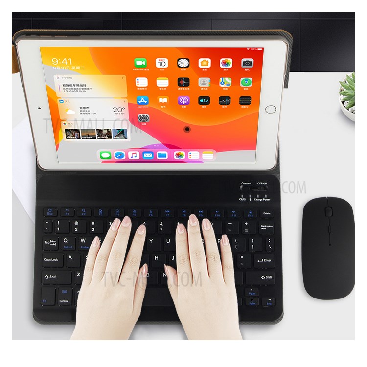 Detachable 2 in 1 Bluetooth Keyboard Tablet Cover for iPad mini (2019) 7.9 inch/iPad mini 4 - Brown/Black Keyboard-8