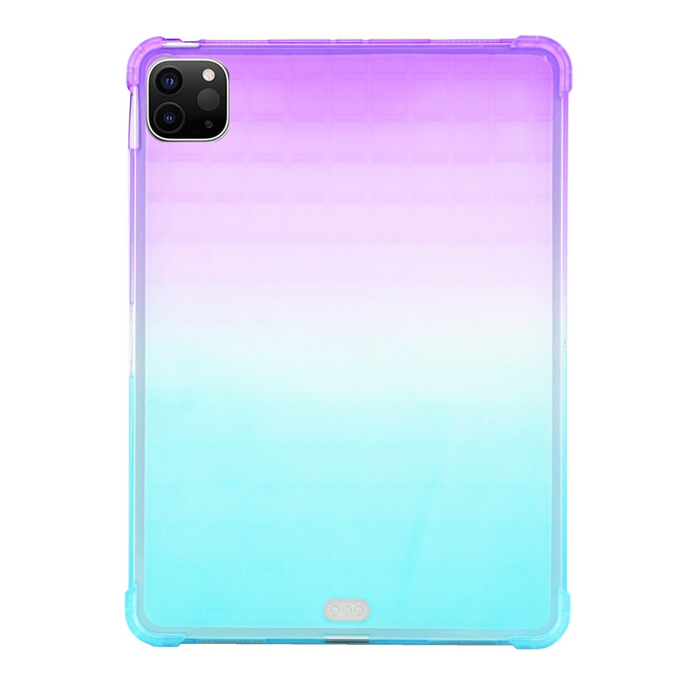 Gradient Color Shockproof TPU Tablet Cover for iPad Air (2020)/Pro 11-inch (2020)(2018) - Purple/Cyan-1
