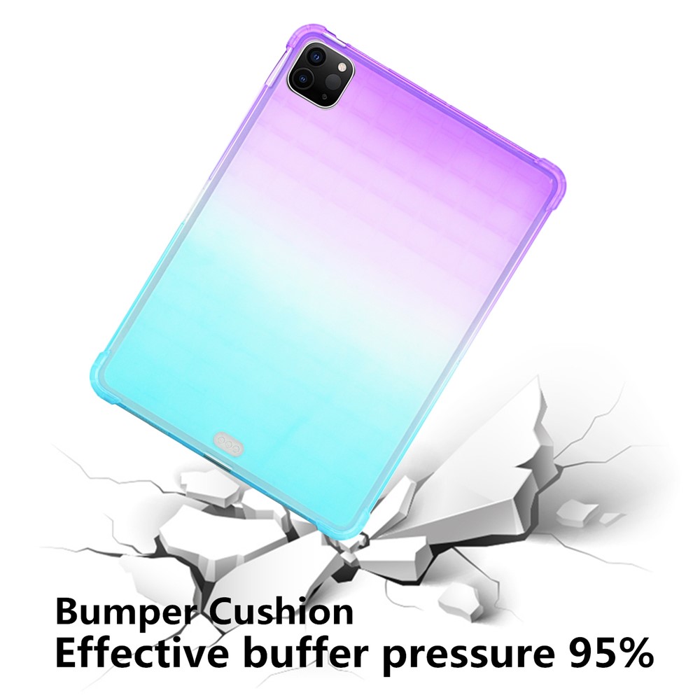Gradient Color Shockproof TPU Tablet Cover for iPad Air (2020)/Pro 11-inch (2020)(2018) - Purple/Cyan-4