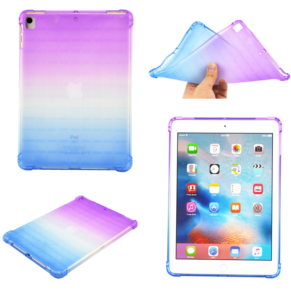 Gradient Color Shockproof TPU Tablet Cover for iPad 10.2 (2021)/(2020)/(2019) / Air 10.5 inch (2019) / Pro 10.5-inch (2017) - Purple/Blue