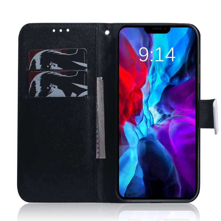 Pattern Printing PU Leather Wallet Case for iPhone 12 mini - Don't Touch My Phone-8