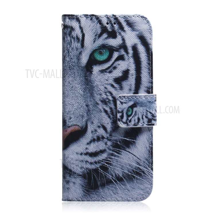 Pattern Printing PU Leather Wallet Case for iPhone 12 mini - Tiger-2