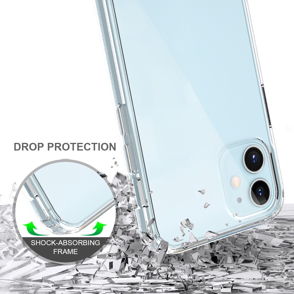 Anti-scratch Acrylic + TPU Hybrid Clear Mobile Phone Case for iPhone 12 5.4 inch-5