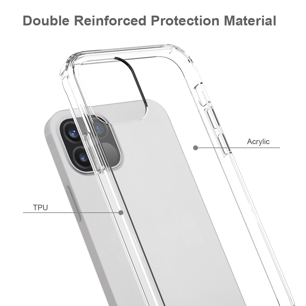 Bolsa de Teléfonos Celulares Bag Scratch Acrílico + TPU Transparente Shell Para Iphone 12 Pro/12