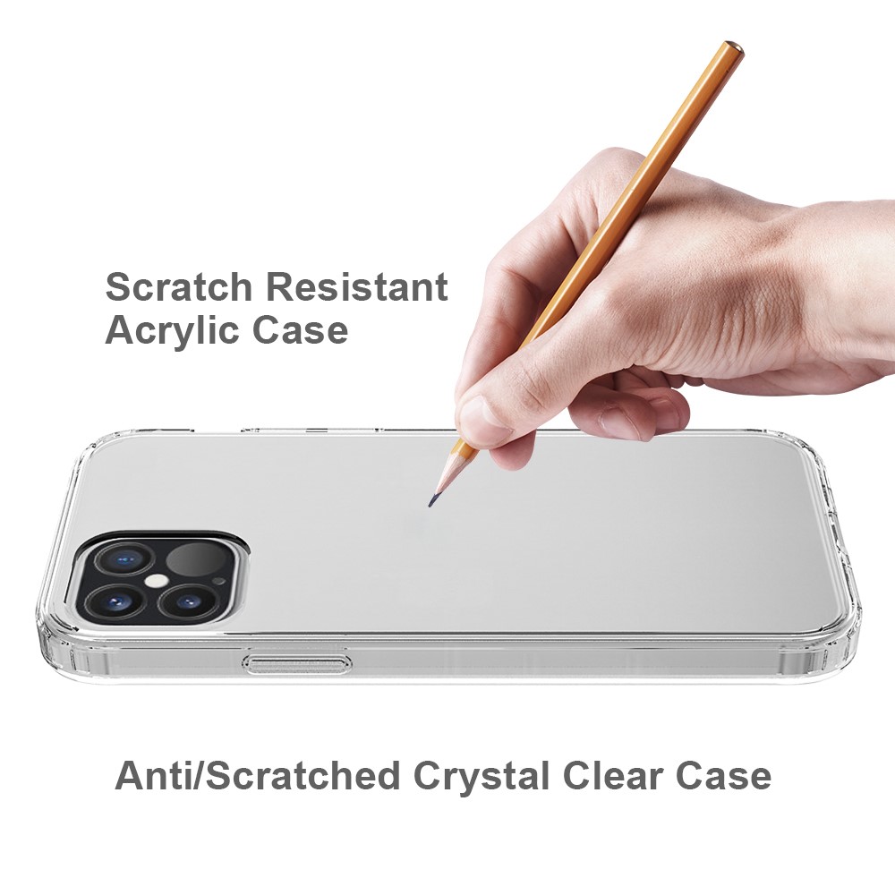 Scratch Resistant Acrylic + TPU Transparent Phone Shell for iPhone 12 Pro / 12 Max 6.1 inch-5