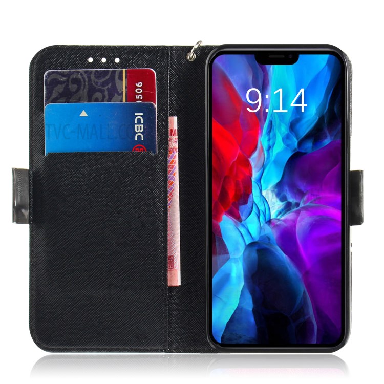 Light Spot Decor Stylish Printing Wallet Case Stand Leather Cover for iPhone 12 Max/Pro 6.1 inch - Panda-7