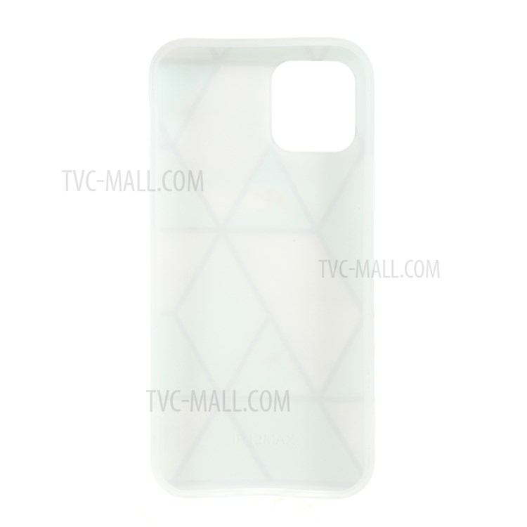 Marble Surface Electroplating Skin IMD TPU Stylish Case for iPhone 12 mini - Green/White-3