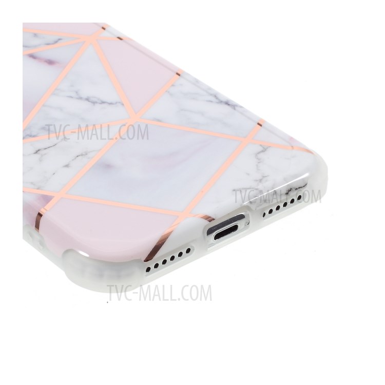 Marble Pattern Matching Electroplating IMD TPU Case for iPhone X/XS 5.8 inch - Style A-6