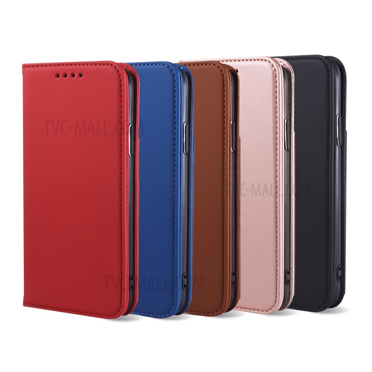 Liquid Silicone Touch Leather Wallet Stand Case for iPhone XS 5.8 inch - Rose Gold-13