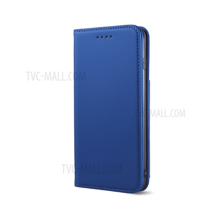 Liquid Silicone Touch Leather Wallet Stand Case for iPhone 8 Plus/7 Plus 5.5 inch - Blue-5