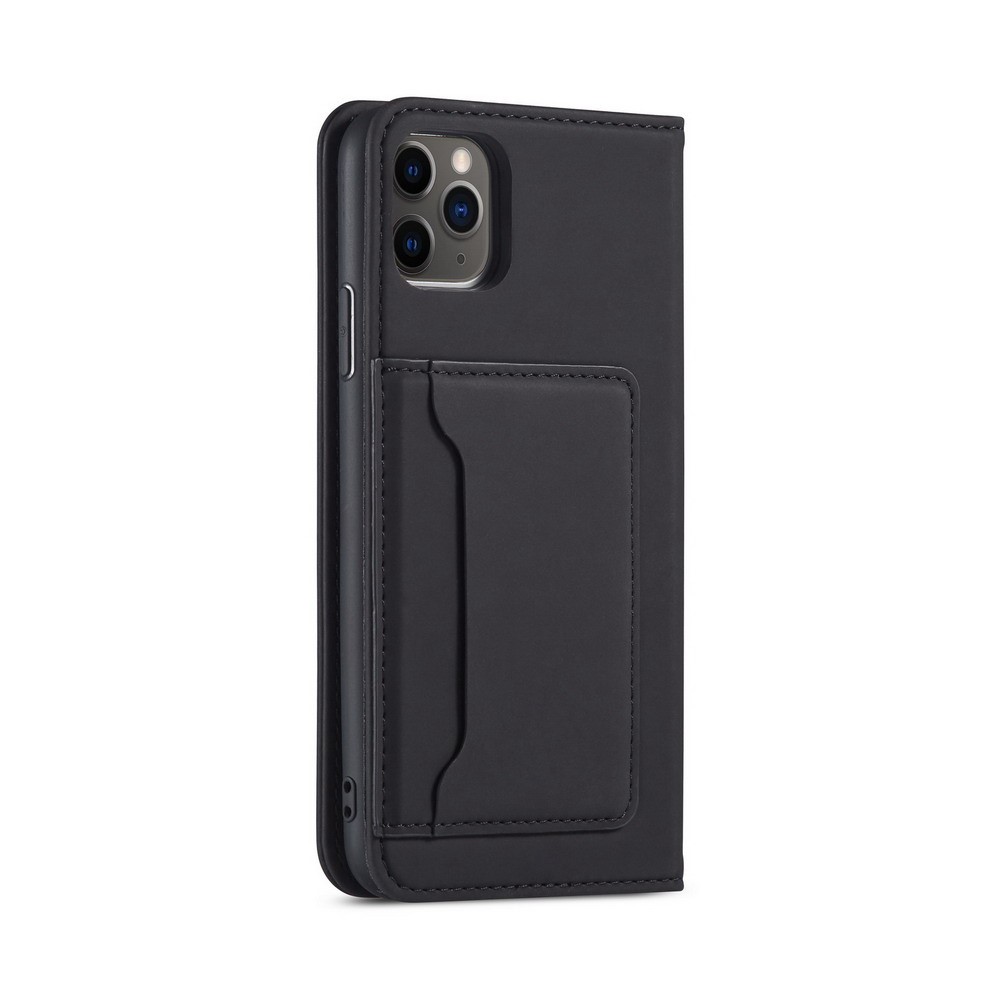 Liquid Silicone Touch Leather Wallet Stand Case for iPhone 11 Pro 5.8 inch - Black-7