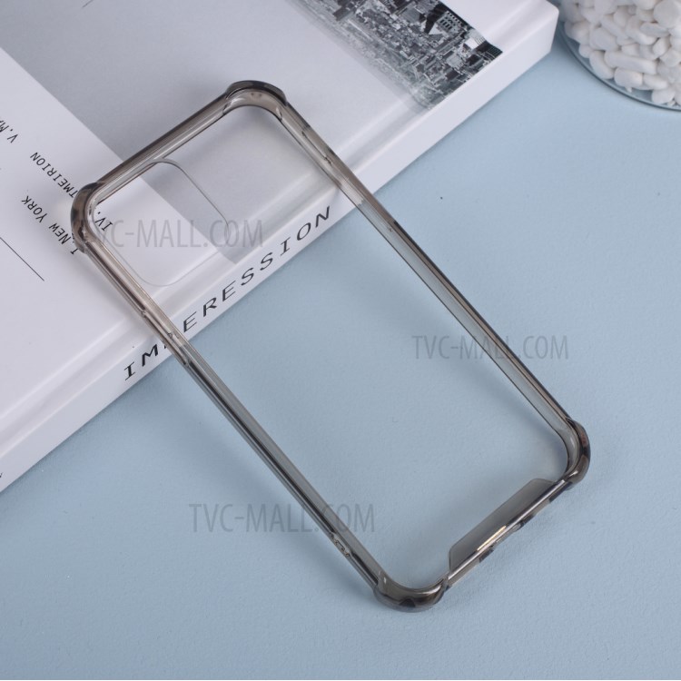 Drop Feste TPU Kanten + Plexiglas Zurück Hybrid Kasten Für Iphone 12 Pro Inch Max 6.7 - Grau-1